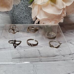 Bundle of 6 Silver 925 Rings and Toe Rings